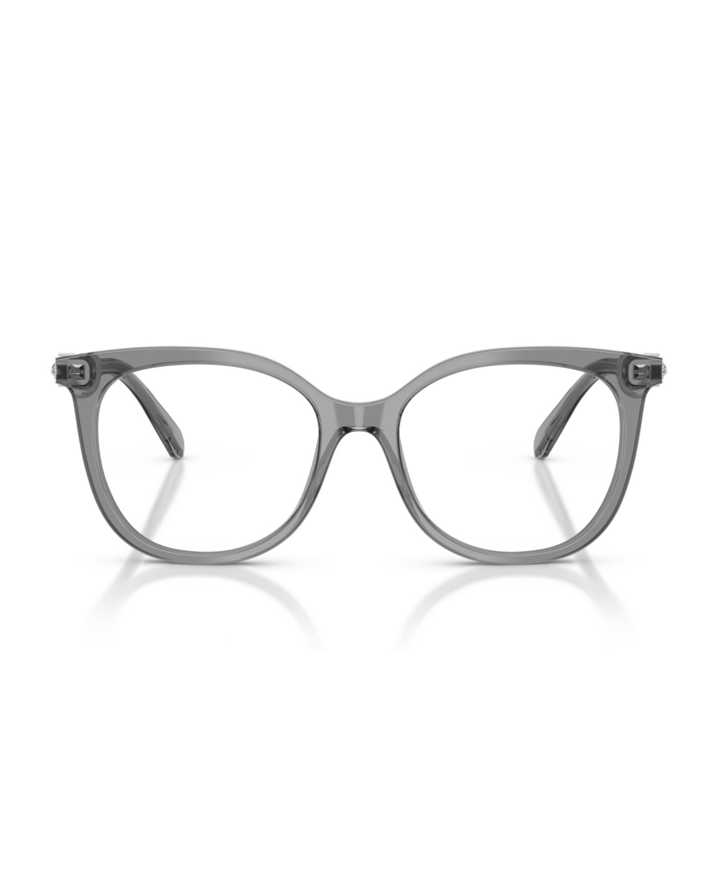 Женские очки Swarovski Woman Panthos Plastic SK2055 Eyeglasses, цвет: Прозрачный серый — фото 4