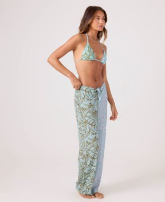 Women's Tie-Front Long Swim Cover-Up Pants