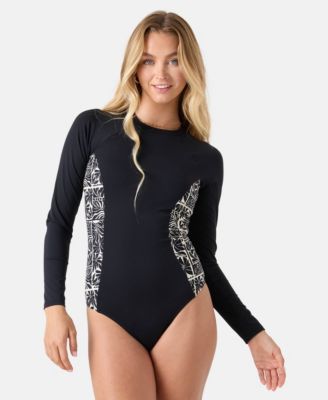 Women's Geometric Flower Printed One-Piece Swimsuit