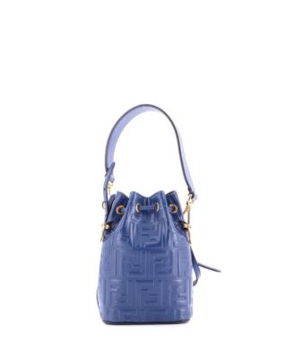 Mini Mon Tresor Bucket Bag Zucca Embossed Leather