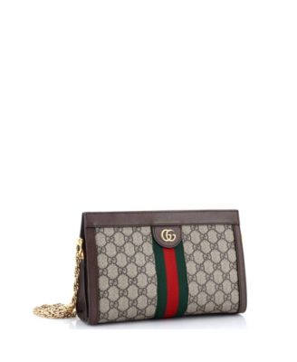 Small Ophidia Chain Shoulder Bag GG Coated Canvas
