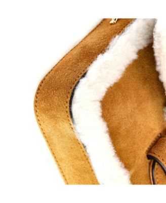 Mini Horsebit 1955 Shoulder Bag Suede with Shearling