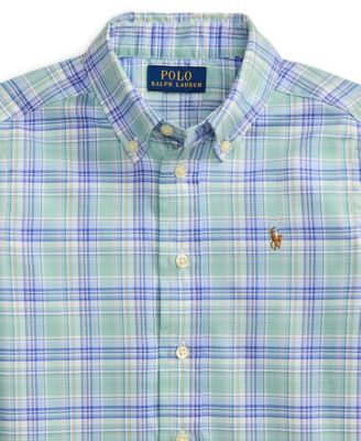 Boys' 2-7 Plaid Performance Oxford Shirt