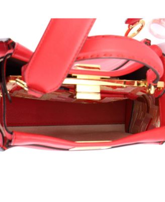 Mini Peekaboo Bag Leather with Zucca Suede Interior