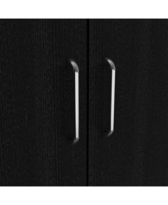 Glasgow Armoire Wengue Wood with One Cabinet Two Storage Shelves