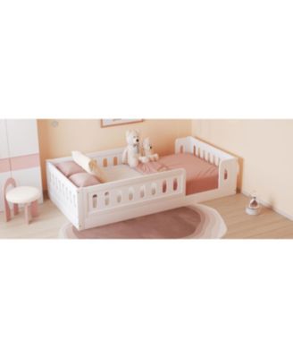 Twin Size Wood Platform Bed Guardrail