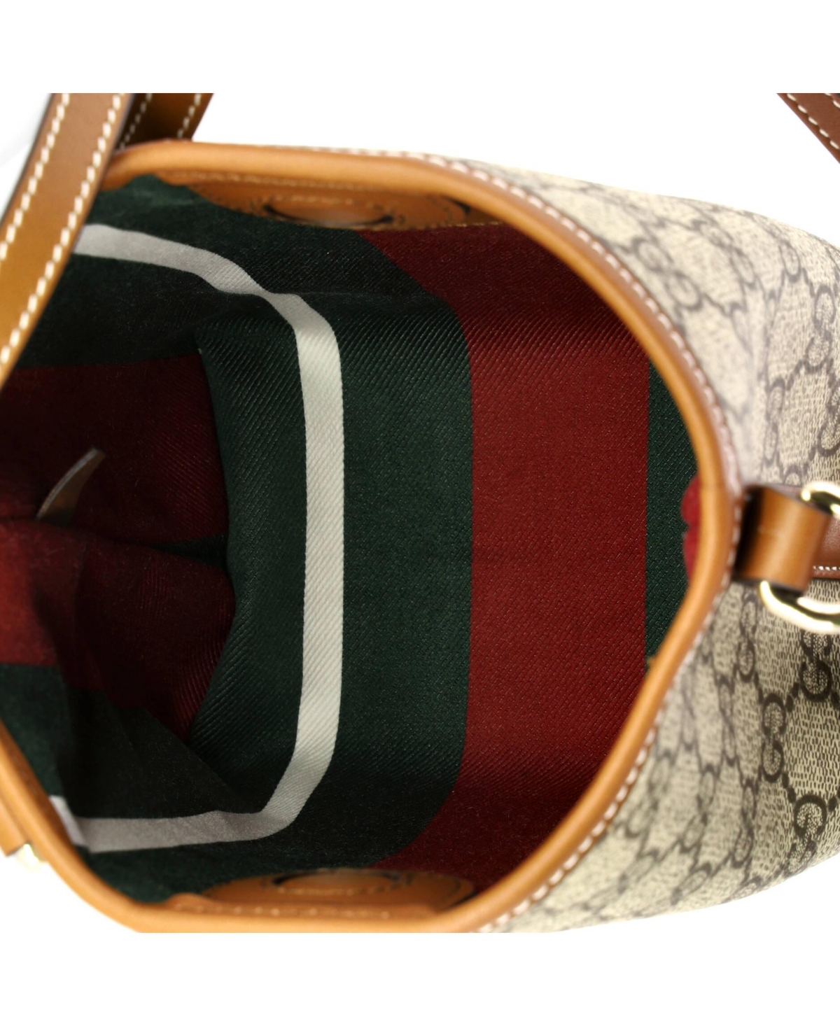 Pre-Owned Gucci Nano Gg Emblem Bucket Bag Gg Coated Canvas