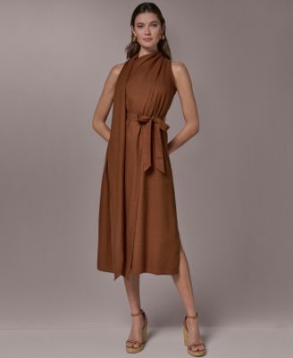 Women's Self-Tie A-Line Dress