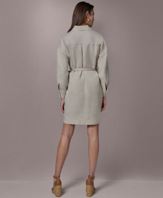 Women's Long-Sleeve Belted Dress