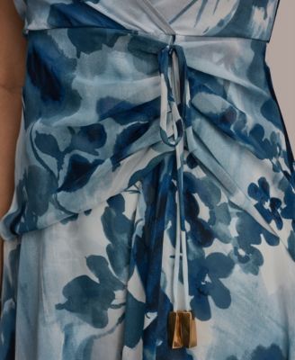 Women's Faux Wrap A-Line Dress