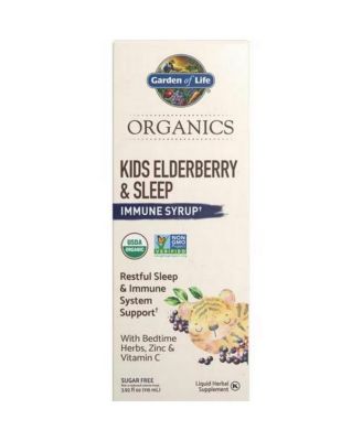 Garden of Life mykind Kids Elderberry and Sleep Syrup, 3.92 Oz