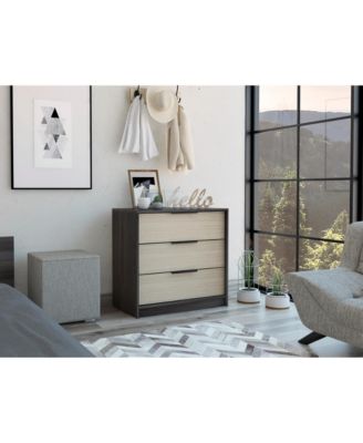 Contemporary 6 Drawer Dresser Finish Sturdy Construction for Bedroom Living Room Storage