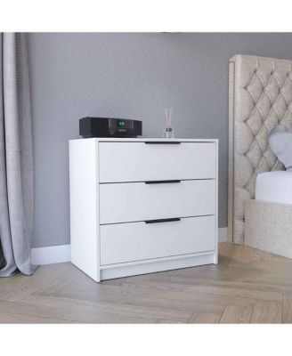 3 Drawer Contemporary Dresser Sturdy Cabinet for Living Room Home Furniture with Spacious Drawers Easy Assembly