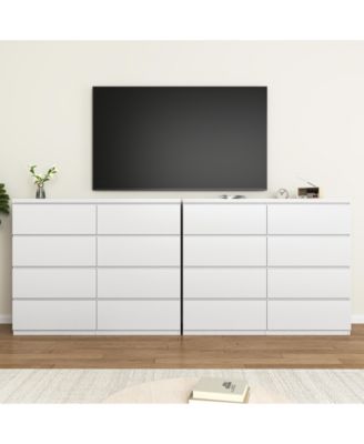 7 Drawer Dresser with Drawer Dividers Wood for Bedroom Organized Storage