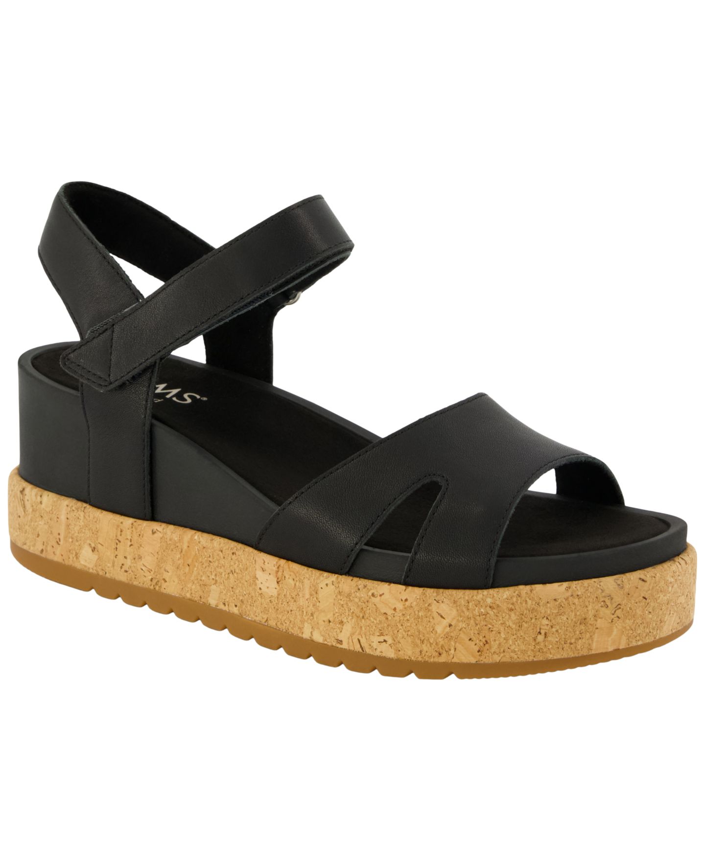 Женские сандалии TOMS Alana Open Toe Wedge, цвет: Чёрный — фото 1