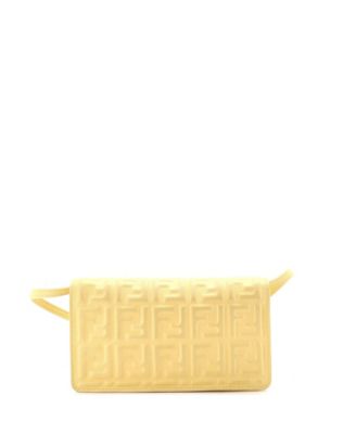 Baguette Wallet on Chain Zucca Embossed Leather