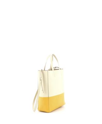 Small Vertical Bi-Cabas Tote Grained Calfskin