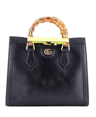 Small Diana NM Bamboo Handle Tote Leather