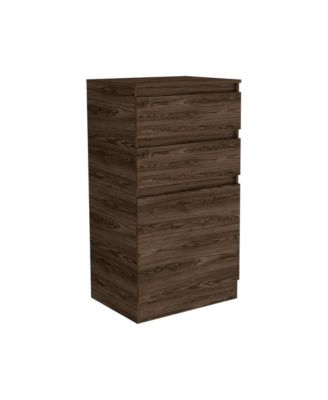 Modern 5 Drawer Dresser Solid Wood Cabinet with Metal Handles for Bedroom Home Office Hallway