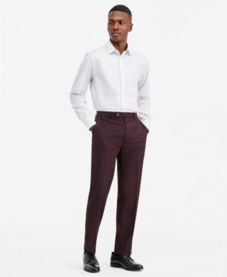 Men's Slim-Fit Wool-Blend Suit Pants