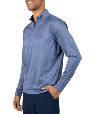 Men's Melange Mesh Performance QZip Sweaters