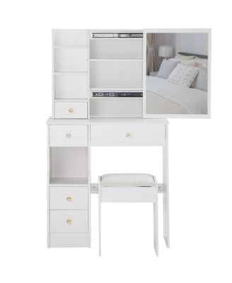 Durable Versatile Nightstand with 2 Drawers Modern Bedroom Furniture Bedside End Table