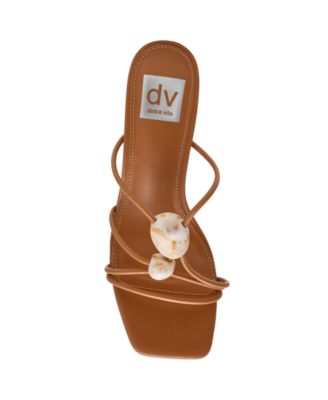 Women's Leesha Strappy Stone High Heel Dress Sandals