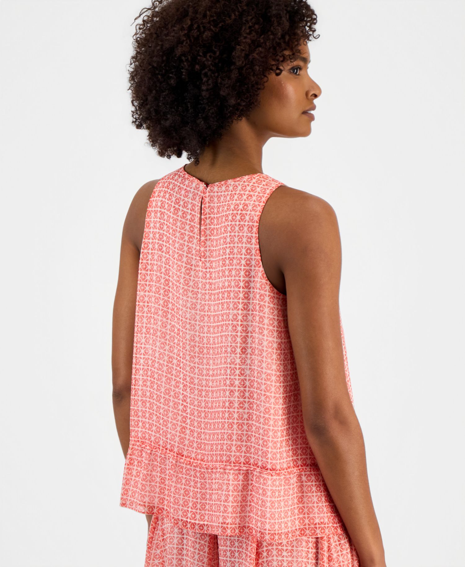 Women's Peplum-Hem Sleeveless Top