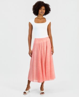 Women's Pull-On Pleated-Waist Skirt