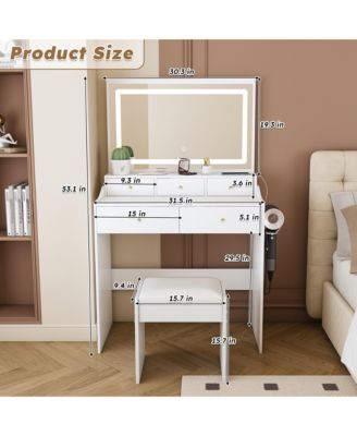 Durable Versatile Nightstand with 2 Drawers Modern Bedroom Furniture Bedside End Table