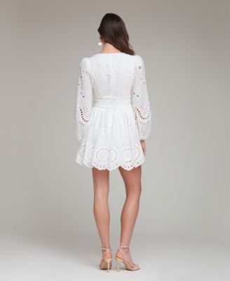 Women's Broderie Anglaise Cotton Romper Dress
