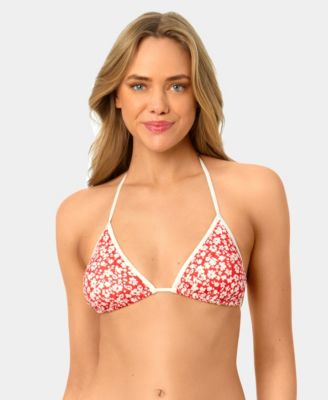 Women's Garden Ditsy Wide Rib Triangle Swim Bikini Top