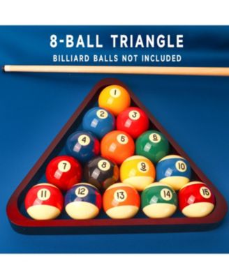 Solid Wood 8 Ball Triangle and 9 Ball Diamond Pool Ball Racks for 2 1/4" Balls
