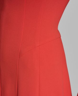 Bcbg Women's V-Neck Fit-and-Flare Mini Dress - Fire lily - Size 4