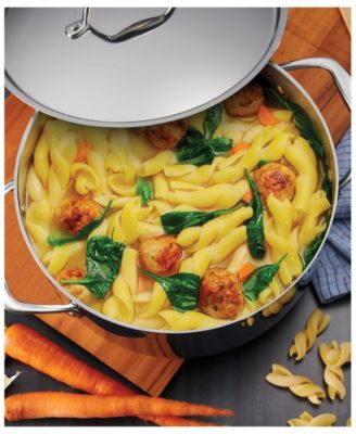 Signature 6-Quart Tri-Ply Clad Stainless Steel Sauce Pot with Lid