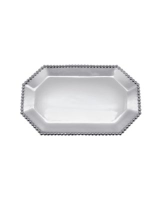 Pearled-Border 9.5" Small Rectangular Octagonal Tray