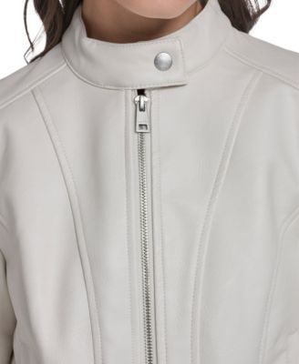 Women's Faux Leather Racer Jacket