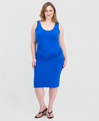 Trendy Plus Size Sash-Belt Bodycon Dress