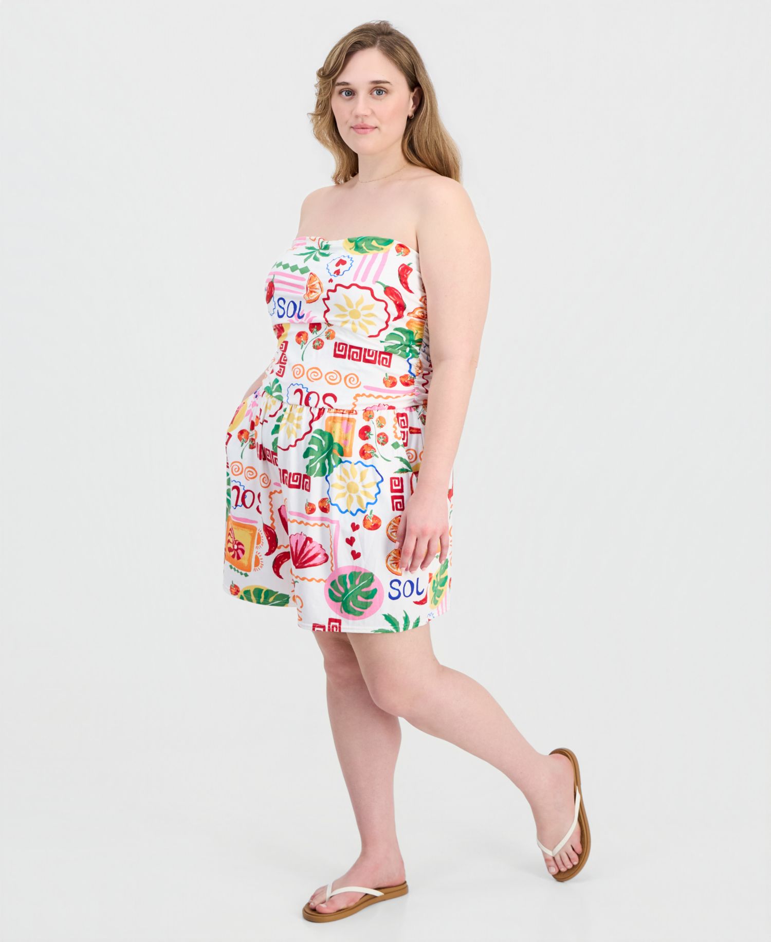 Trendy Plus Size Yummy Strapless Romper