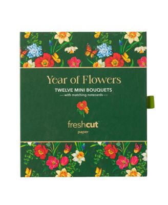A Year of Flowers Pop-Up Greeting Card Set, 12 Count