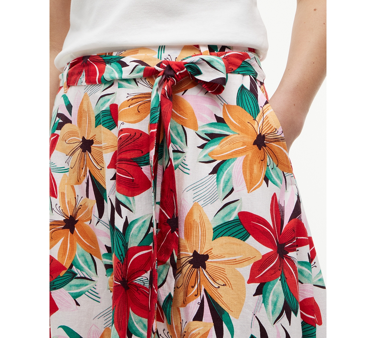 Tommy Hilfiger Women's Belted Midi Skirt