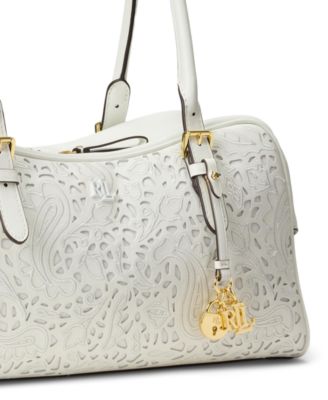 Marcy Large Perforated Leather Slim Shoulder Bag