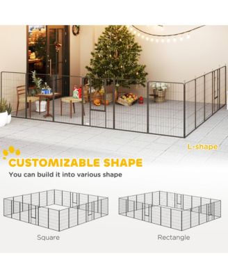 44.5" H Dog Playpen, 24 Panels Puppy Playpen