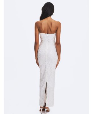 Women's Myra Beaded Mesh Strapless Wedding Dress