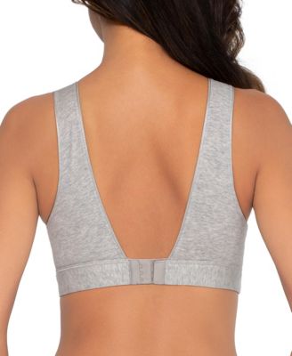 Women's Full Coverage Wireless Cotton Bralette, 2 Pack