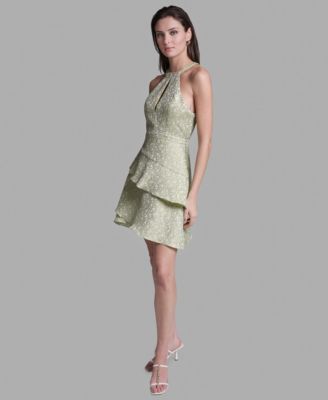 bcbg halter mini dress BCBG Women's Halter Neck Mini Dress - Cream