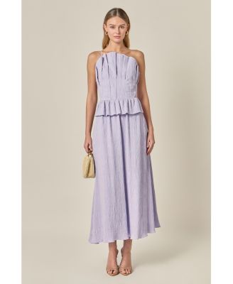 Women's Ruffled Tube Top Dress