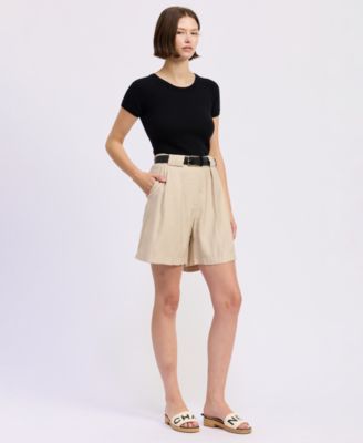Women's Selma Mid-Rise Pleated Shorts