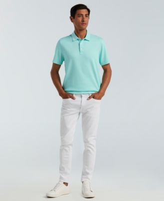Men's Geo Jacquard Texture Polo Shirt