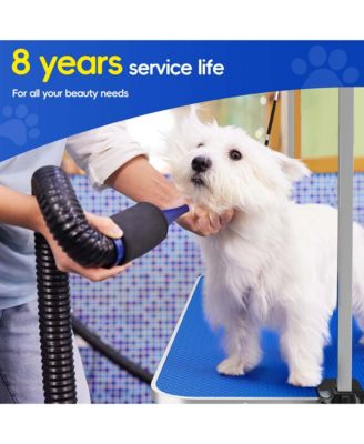  46" Blue Large Heavy Duty Pet Grooming Table for Dogs and Cats with Adjustable Arm